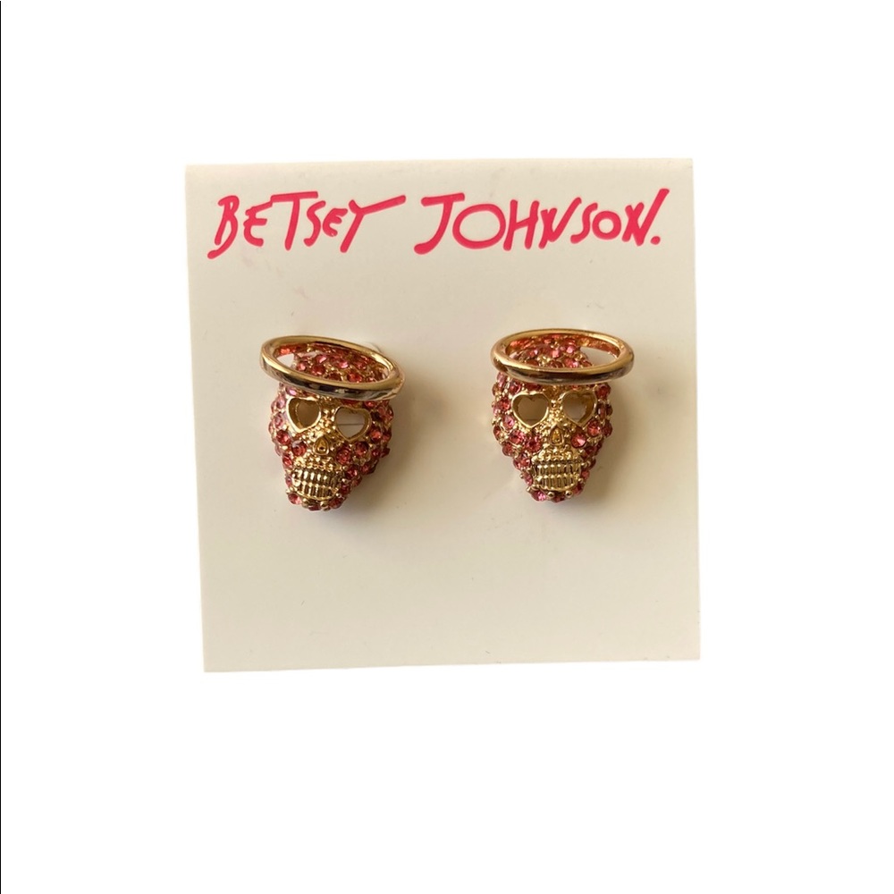 Betsey Johnson crystal stud earrings